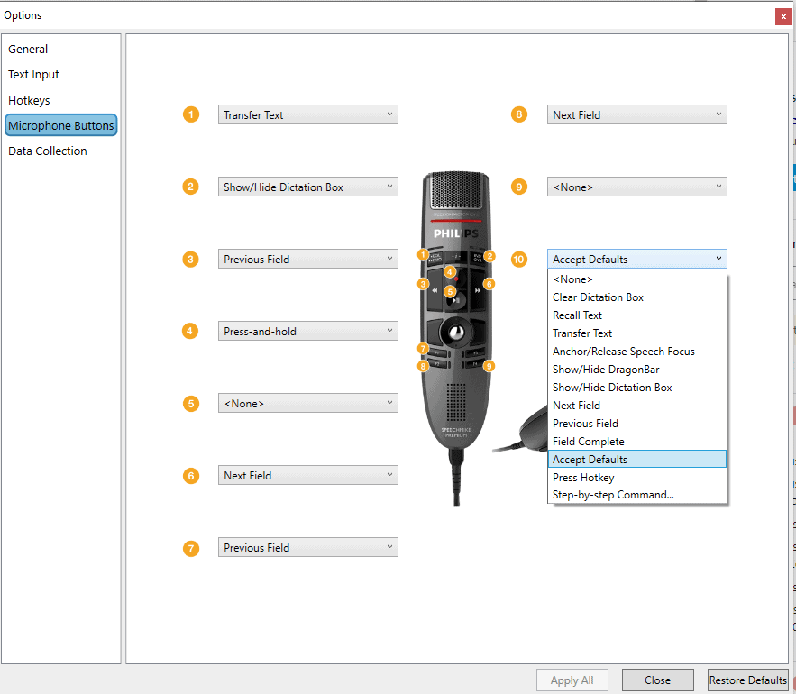 Phillips Configuration Screen dmo.support