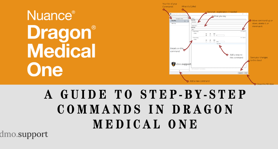 a guide to step by step commands in dragon medical one dmo.support